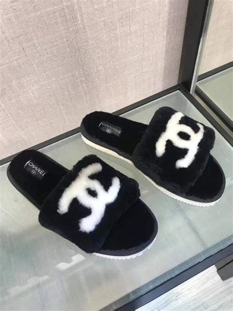 chanel quilted fur slippers|chanel shoes customer service.